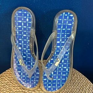 Women’s Vineyard Vines Tie Dye Square Jelly Flip Flops Size 8
